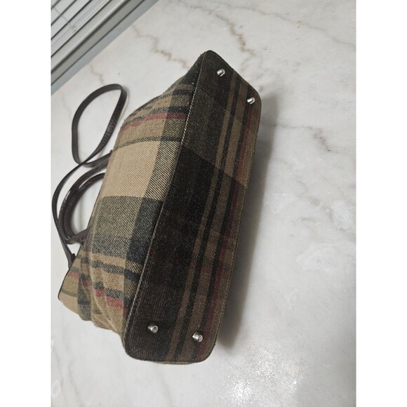 P&Y PRESTON & YORK Greem/Brown/Cream Zip SHOULDER PURSE/BAG - Picture 7 of 12